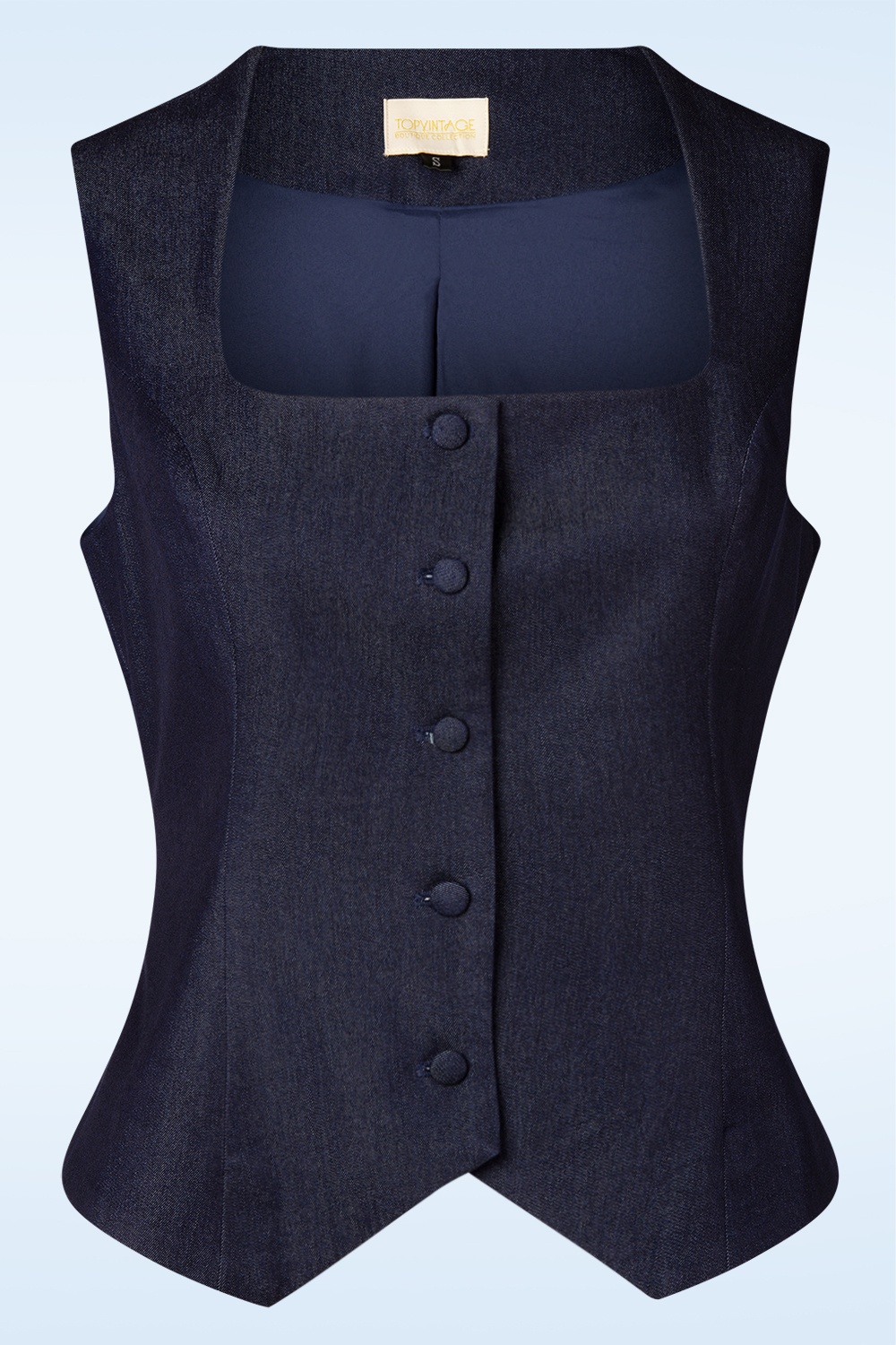 Topvintage Boutique Collection - Topvintage exclusive ~ Sylvie gilet in marineblauw