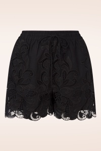 Glamorous - Luna broderie anglaise katoenen shorts in zwart