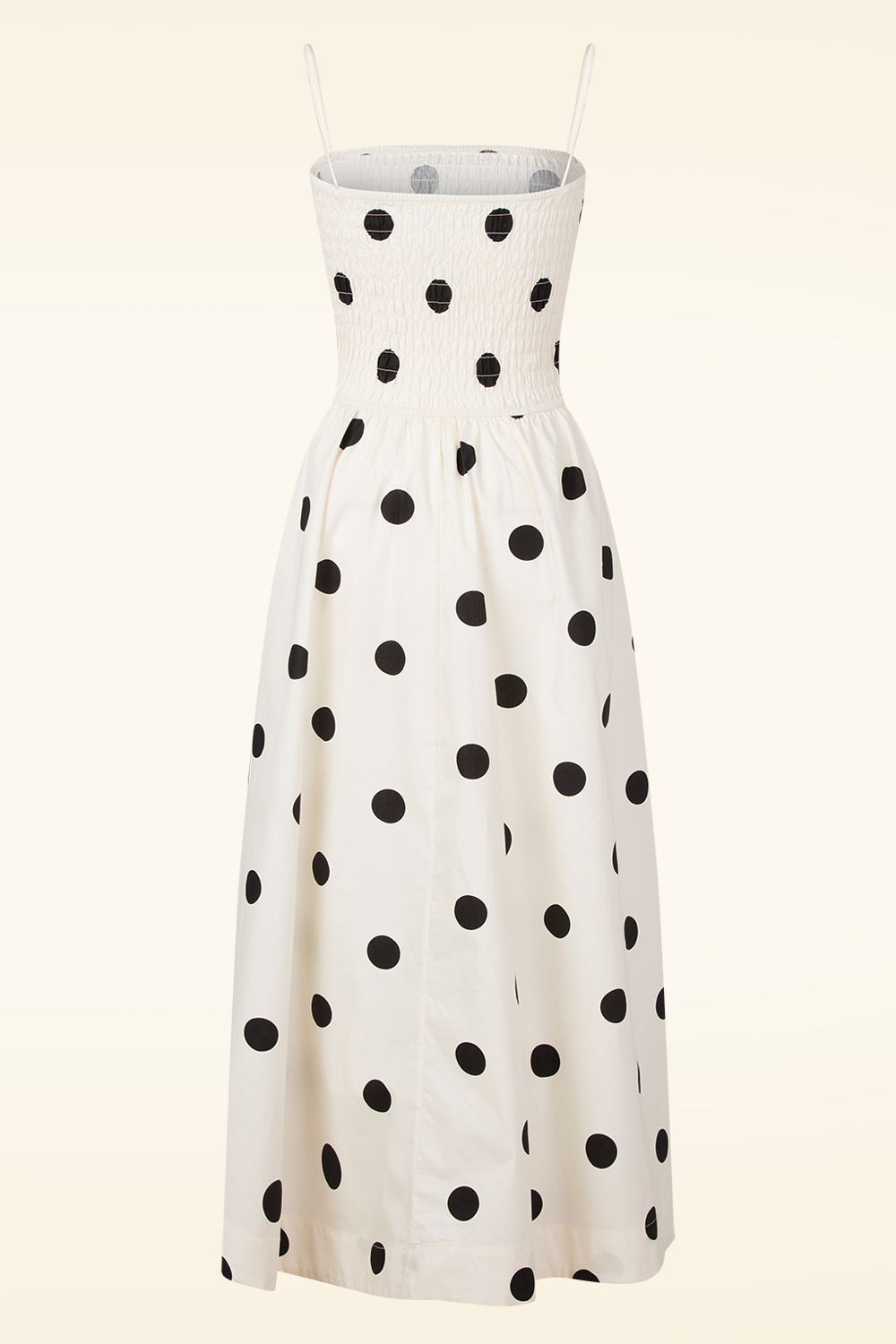 Glamorous - Patty polkadot maxi jurk in crème en zwart 3