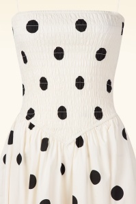 Glamorous - Patty polkadot maxi jurk in crème en zwart 2