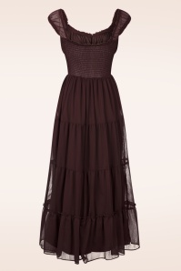 Glamorous - Ally midaxi jurk in diep bordeaux 3