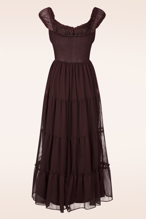 Glamorous - Ally midaxi jurk in diep bordeaux 3