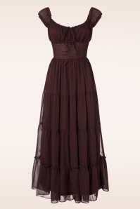 Glamorous - Ally midaxi jurk in diep bordeaux