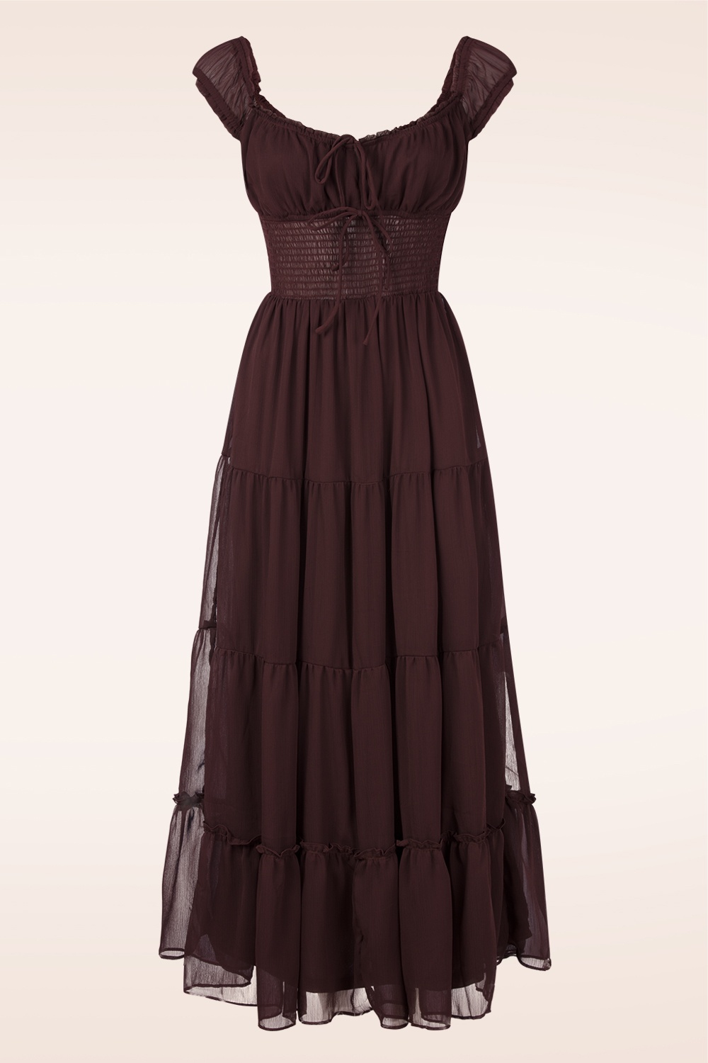 Glamorous - Ally midaxi jurk in diep bordeaux