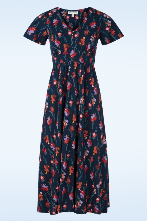 Seasalt - Chateaux katoenen midaxi jurk in Snapdragon Sea Cave 