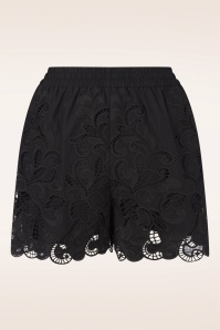 Glamorous - Luna broderie anglaise katoenen shorts in zwart 2