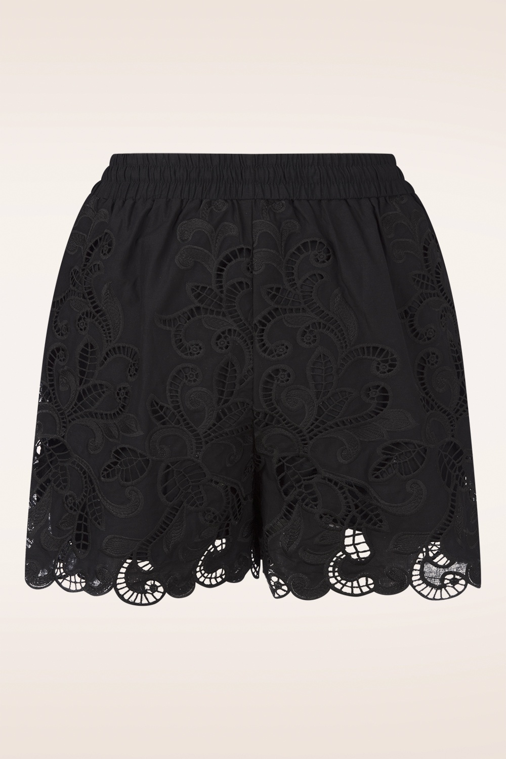 Glamorous - Luna broderie anglaise katoenen shorts in zwart 2