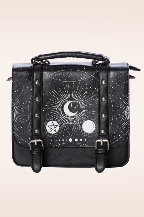 Banned Retro - Cosmic Satchel handtas in zwart