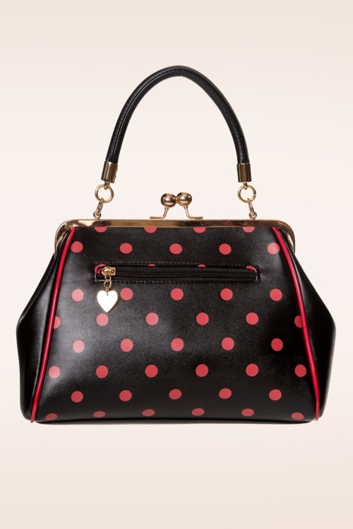 Banned Retro - Crazy Little Thing tas in zwart en rood 3