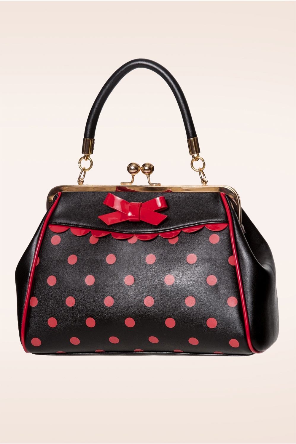 Banned Retro - Crazy Little Thing tas in zwart en rood