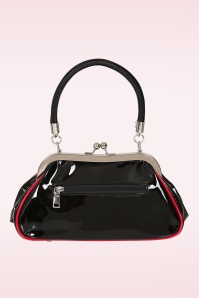 Banned Retro - Billie Jean handtas in zwart en rood 3