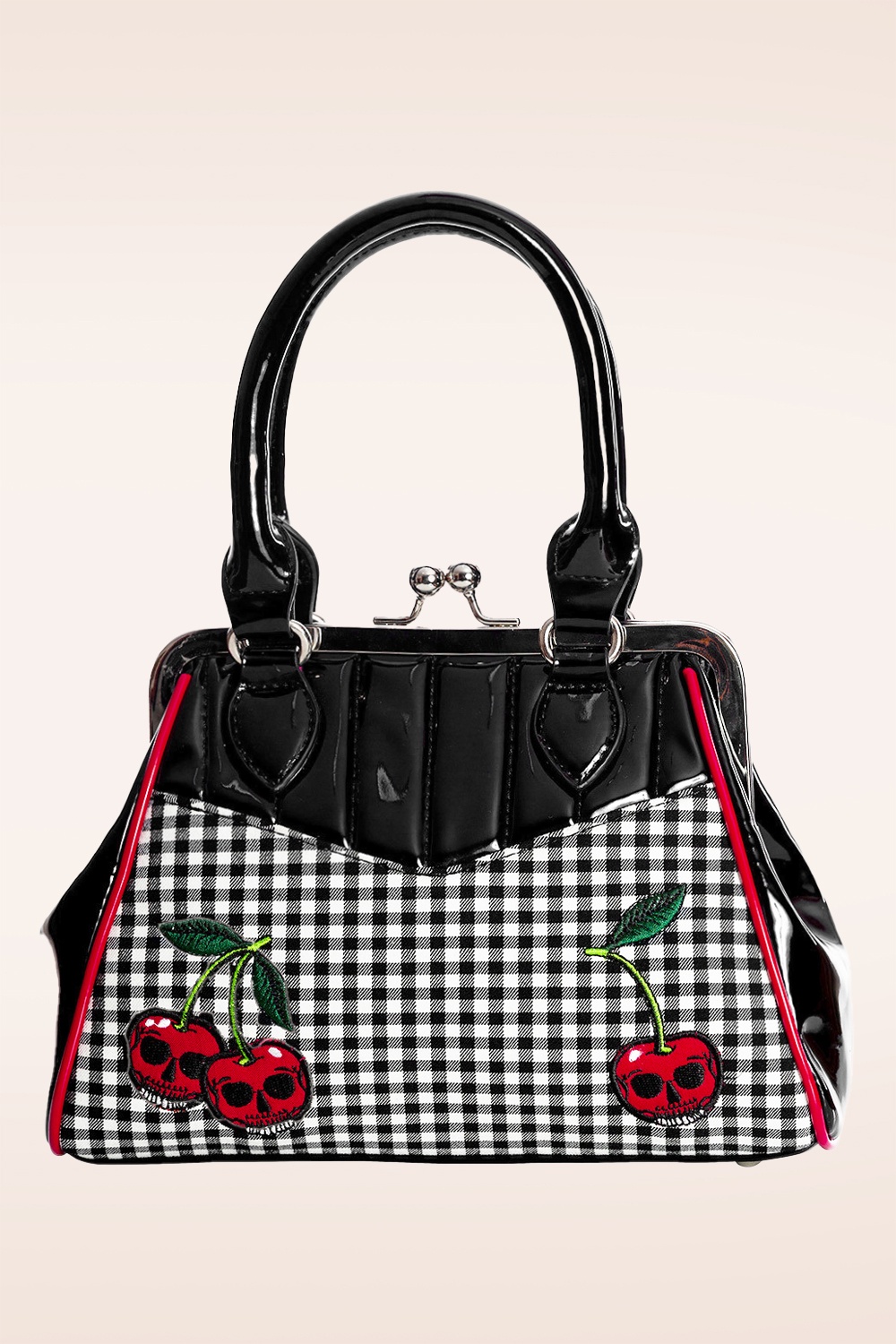 Banned Retro - Rockabilly Cherry handtas in zwart