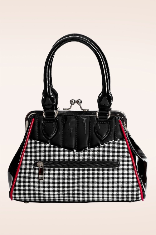 Banned Retro - Rockabilly Cherry handtas in zwart 3