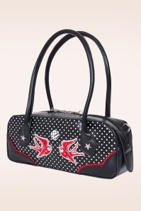 Banned Retro - Viva Las Vegas handtas in zwart 3