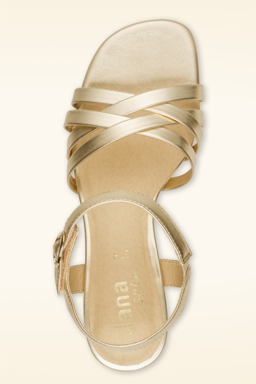 Jana Shoes - Yara Softline Vegan sandaaltjes in goud 4