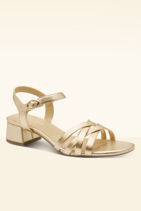 Jana Shoes - Yara Softline Vegan sandaaltjes in goud 2