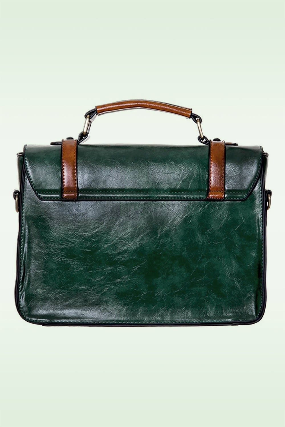 Banned Retro - Buckled and Bowed Messenger handtas in groen 2
