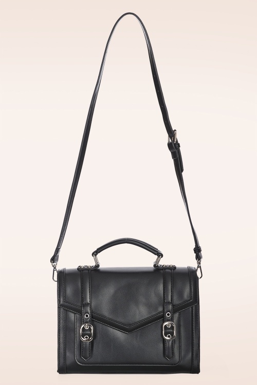 Banned Retro - Mirabelle Messenger schoudertas in zwart 2