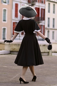 Vintage Diva  - Topvintage exclusive ~ Coco Eliza swing jurk in zwart 6
