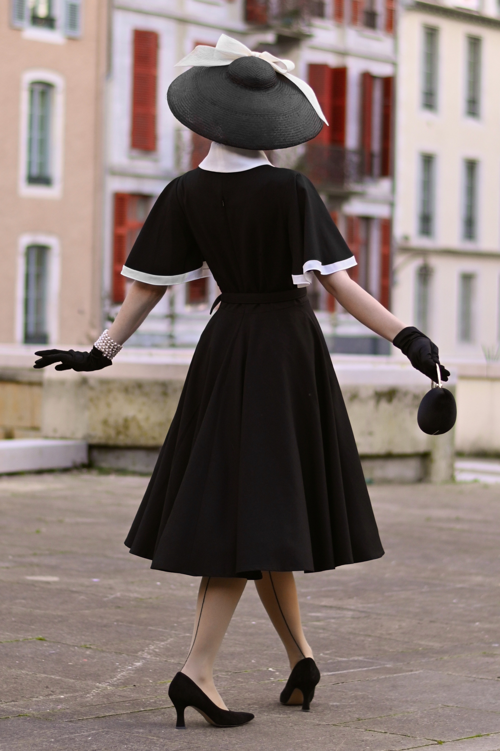 Vintage Diva  - Topvintage exclusive ~ Coco Eliza swing jurk in zwart 6