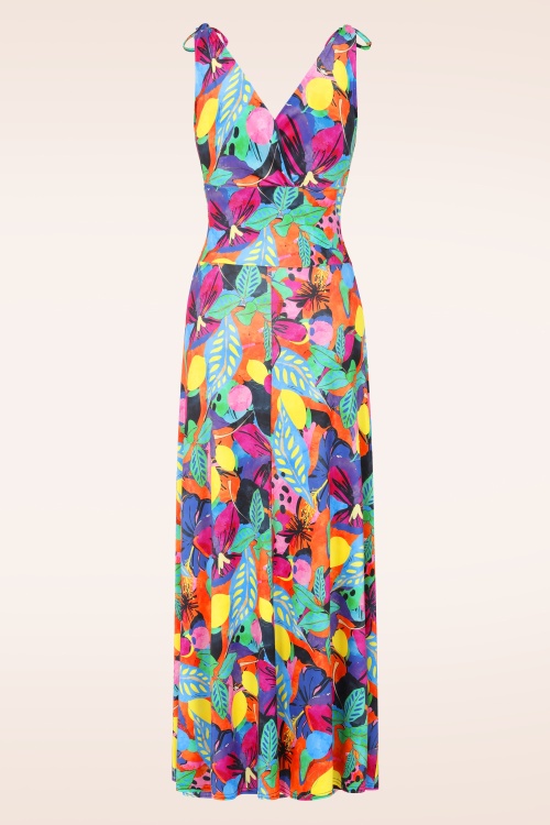 Vintage Chic for Topvintage - Topvintage exclusive ~ Grecian Tropical maxi jurk in multi 3