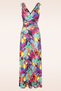 Vintage Chic for Topvintage - Topvintage exclusive ~ Grecian Tropical maxi jurk in multi