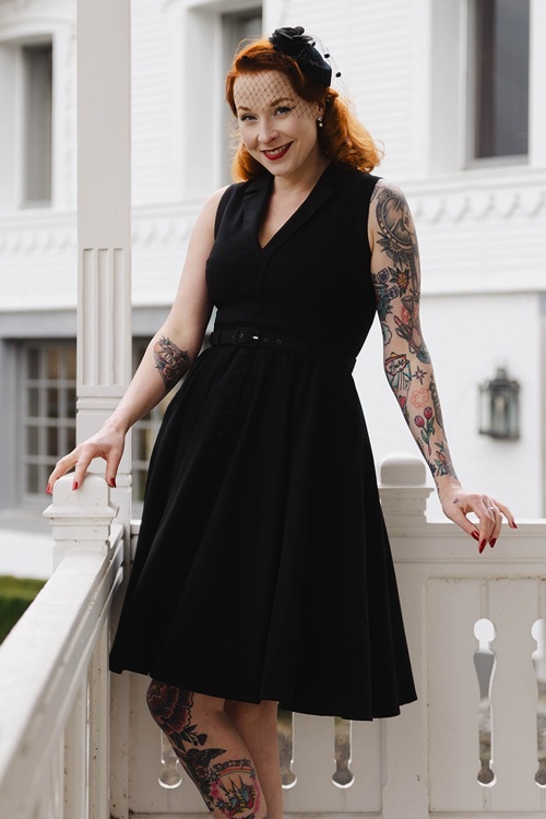 Glamour Bunny - De Yade Swing Jurk in Zwart 6