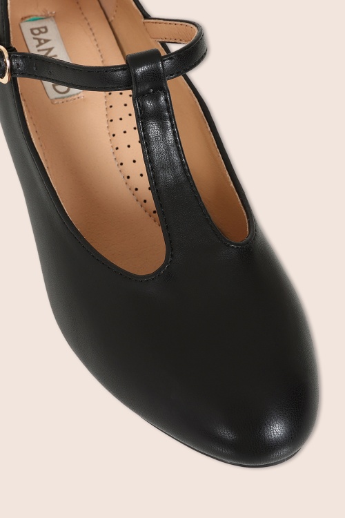 Banned Retro - Mary Jane T-Strap pumps in zwart 3