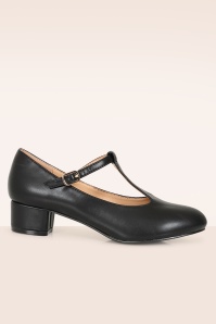 Banned Retro - Mary Jane T-Strap pumps in zwart