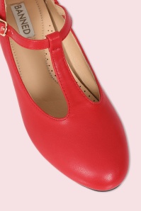 Banned Retro - Mary Jane T-Strap pumps in rood 3