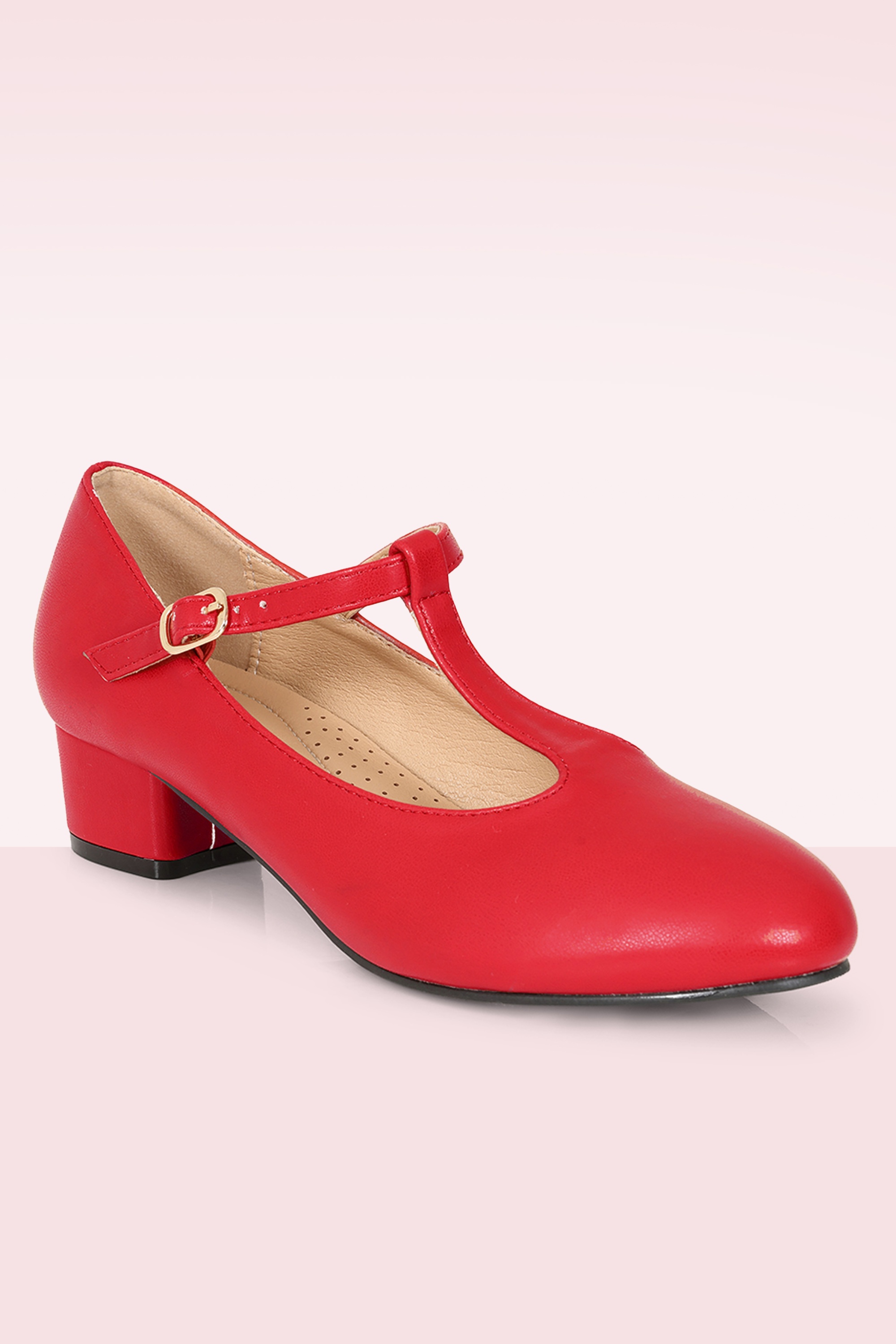 Banned Retro - Mary Jane T-Strap pumps in rood 2