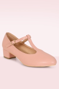 Banned Retro - Mary Jane T-Strap pumps in roze 2
