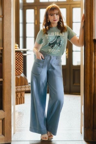 Mademoiselle YéYé - Wide Wonder jeans in lichtblauw