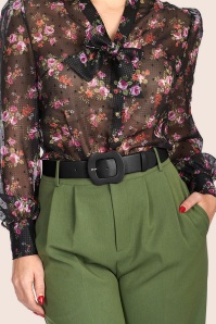 Banned Retro - Rosa-Lee riem in zwart 2