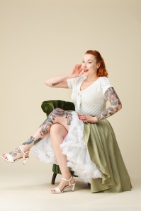 Banned Retro - Lola Lifeforms-rok in wit 2