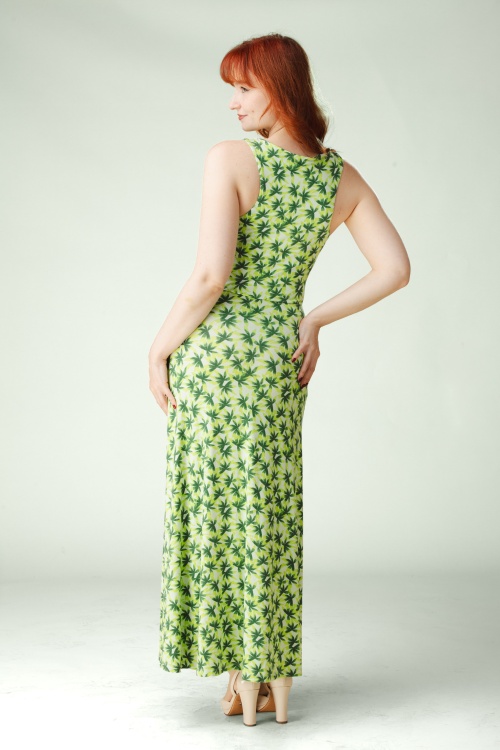 Surkana - Dani gedrapeerde strap jurk in lichtgroen 2