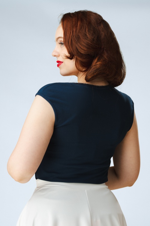 Blutsgeschwister - Let Romance Rule top in donker ultramarijn blauw 4