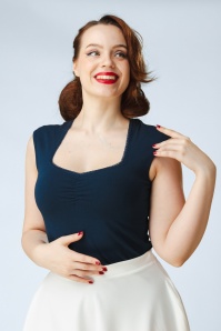 Blutsgeschwister - Let Romance Rule top in donker ultramarijn blauw