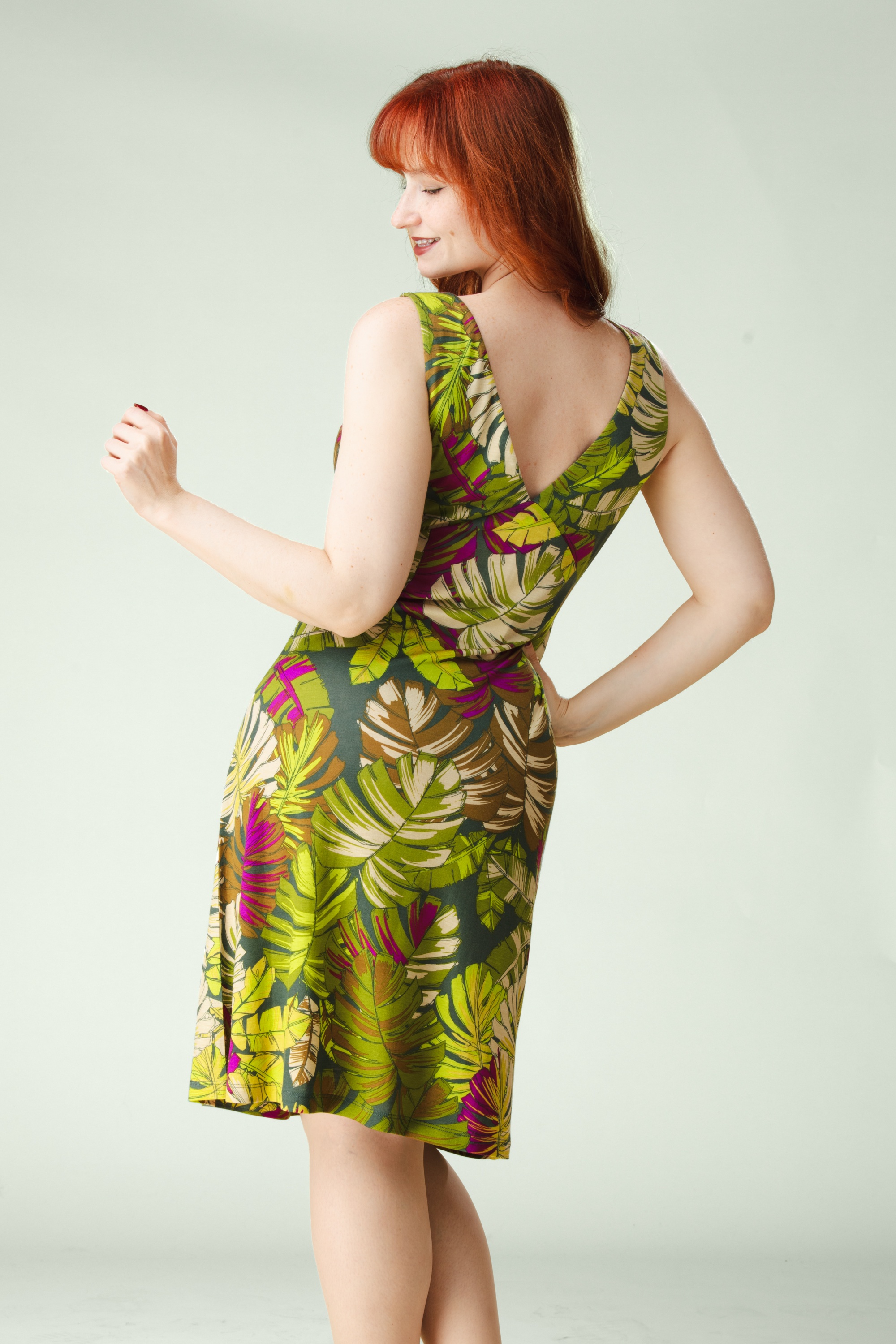 Surkana - Leafy Delight jurk in multi 4