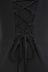 Vintage Chic for Topvintage - Topvintage exclusive ~ Margot Midnight pencil jurk in zwart 3