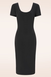 Vintage Chic for Topvintage - Topvintage exclusive ~ Margot Midnight pencil jurk in zwart