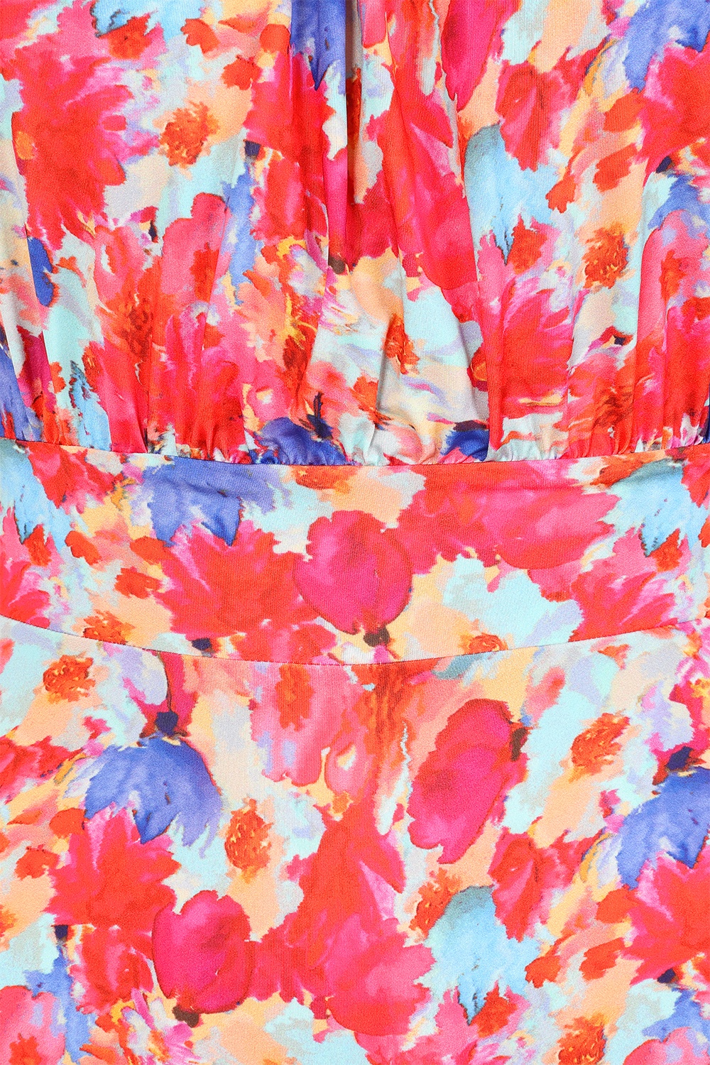 Vintage Chic for Topvintage - Topvintage exclusive ~ Camille Petal waterverf swing jurk in rood en blauw 3
