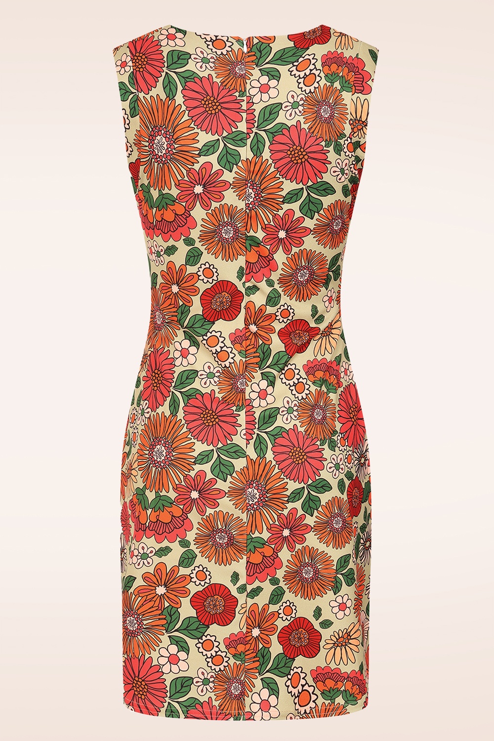 Vintage Chic for Topvintage - Topvintage exclusive ~ Lulu Floral jurk in groen en multi 2