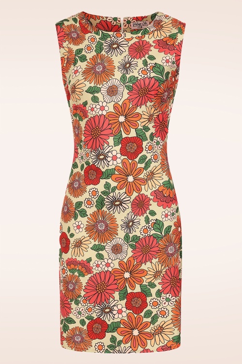 Vintage Chic for Topvintage - Topvintage exclusive ~ Lulu Floral jurk in groen en multi