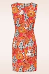 Vintage Chic for Topvintage - Topvintage exclusive ~ Betty Floral jurk in oranje 2