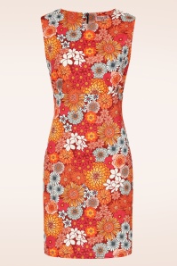Vintage Chic for Topvintage - Topvintage exclusive ~ Betty Floral jurk in oranje