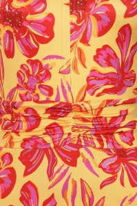 Vintage Chic for Topvintage - Topvintage exclusive ~ Melody Tropical Flower maxi jurk in geel 3