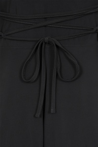 Vintage Chic for Topvintage - Topvintage exclusive ~ Cassie Slinky Ballerina swing jurk in zwart 3