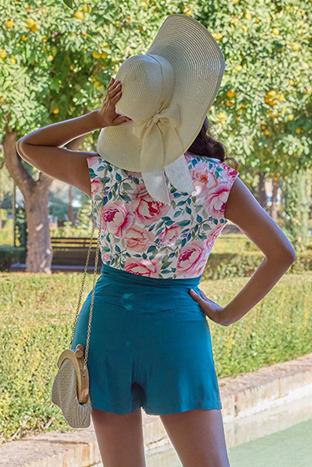 Miss Candyfloss - Nesrine Pia blouse in roze rozen 3
