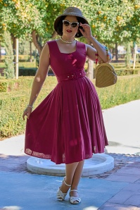 Miss Candyfloss - Raula Mai summer jurk in bessen rood